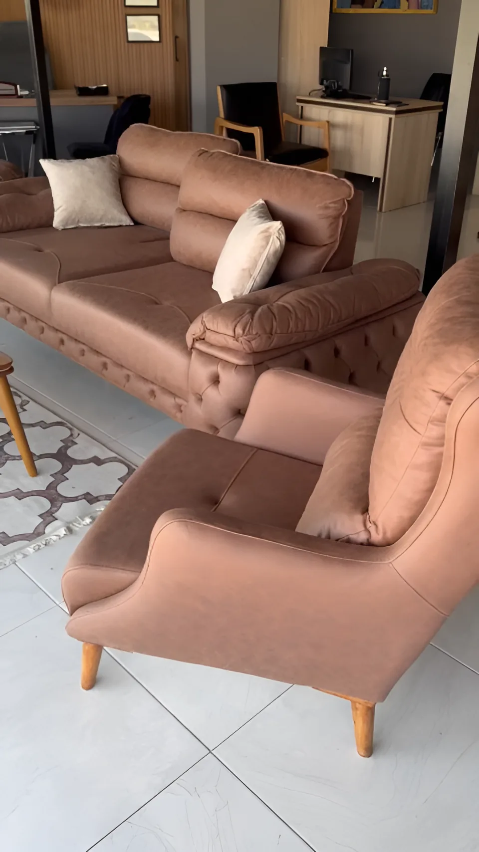 Kapitone Lotus Koltuk Takımı — Moben Home