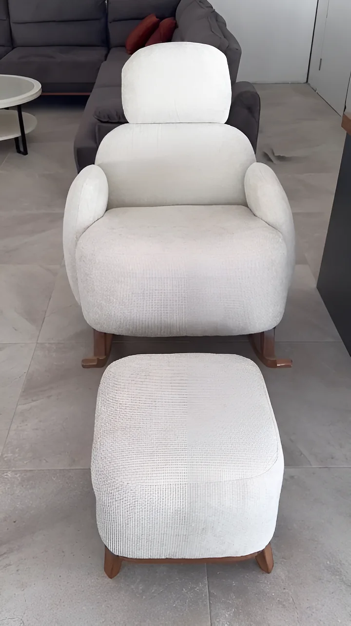 Mantar Sallanan Koltuk + Puf — Moben Home