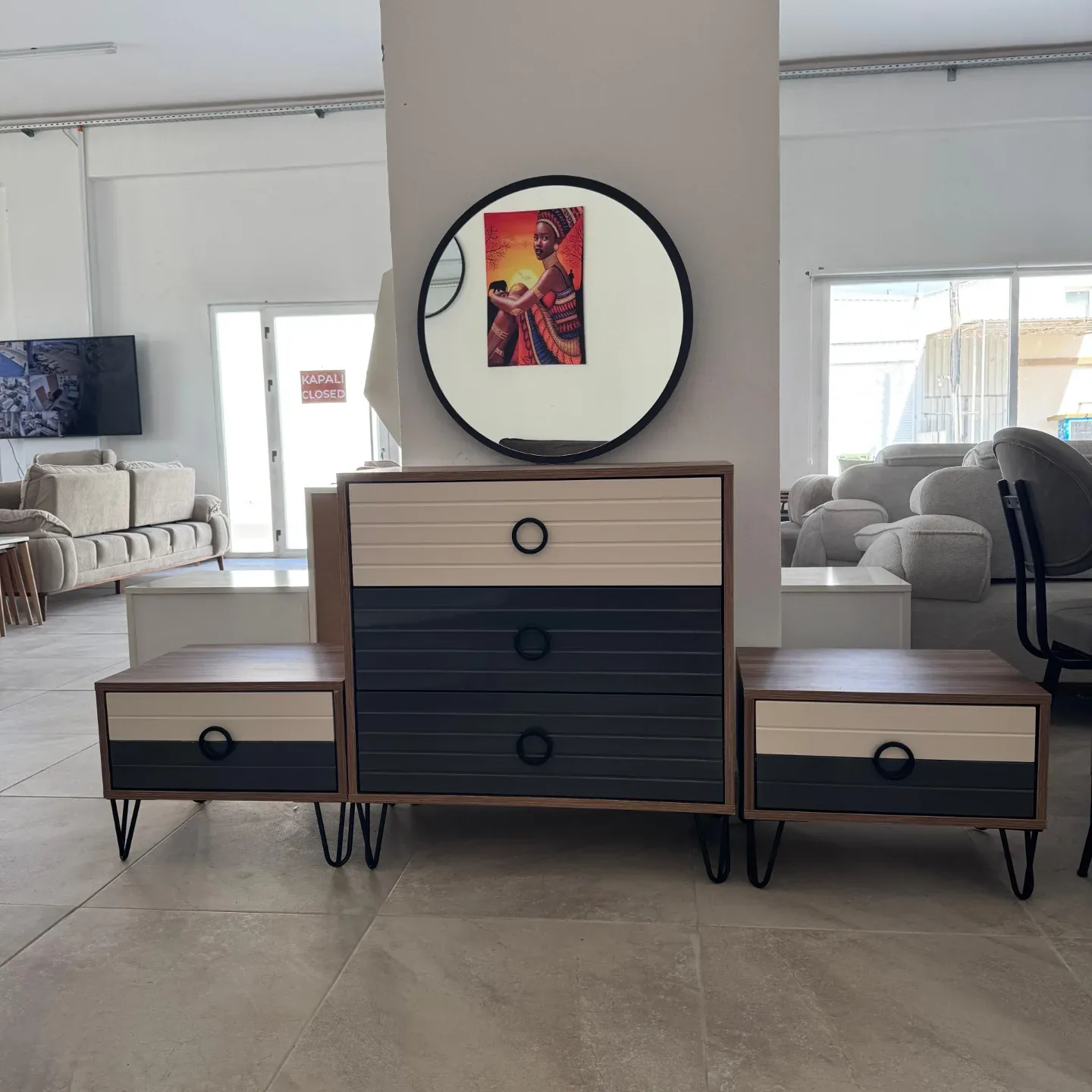 Duru Aynalı Şifonyer & Komodin — Moben Home