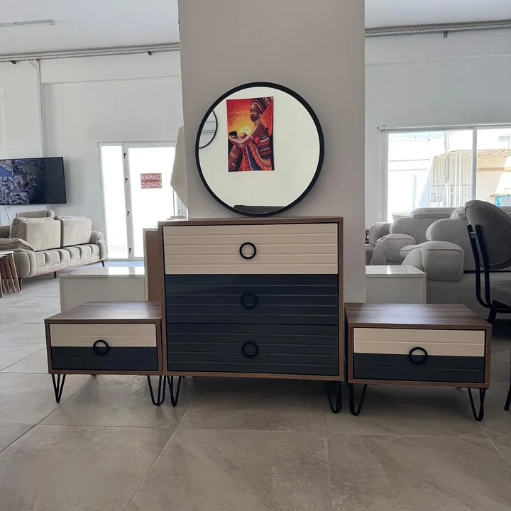 Duru Aynalı Şifonyer & Komodin — Moben Home